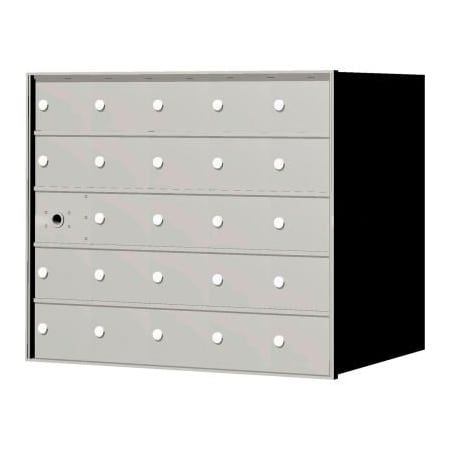 Florence Mfg Co Florence 4B+ Horizontal Mailbox, 28" H, 24 Mailboxes, Front Loading, Aluminum, USPS 140055A